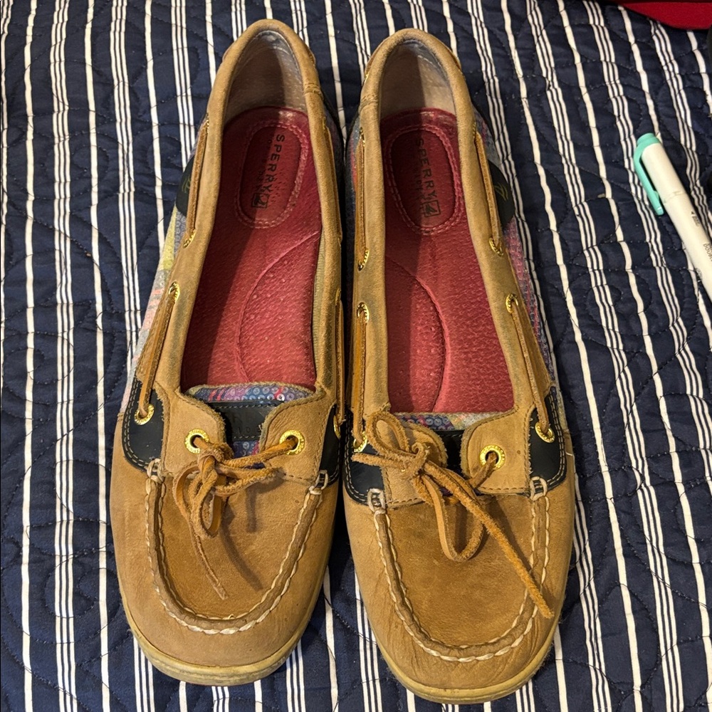 Sperry Women's Brown and Black Moccasins